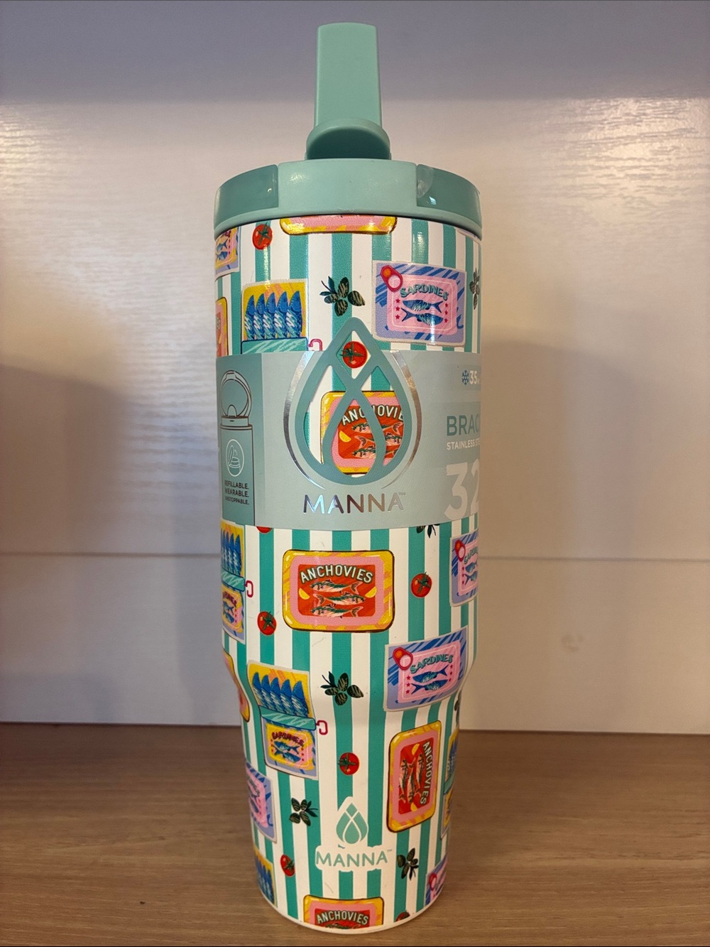 Manna Sardine/Anchovies 32oz Stainless Steel Tumbler